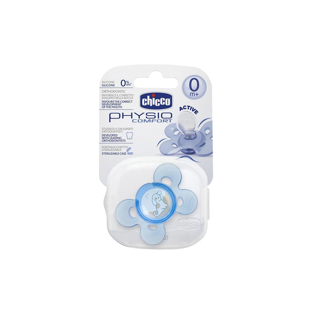 Chicco Comfort Soother Silicon Blue (0-6Months)