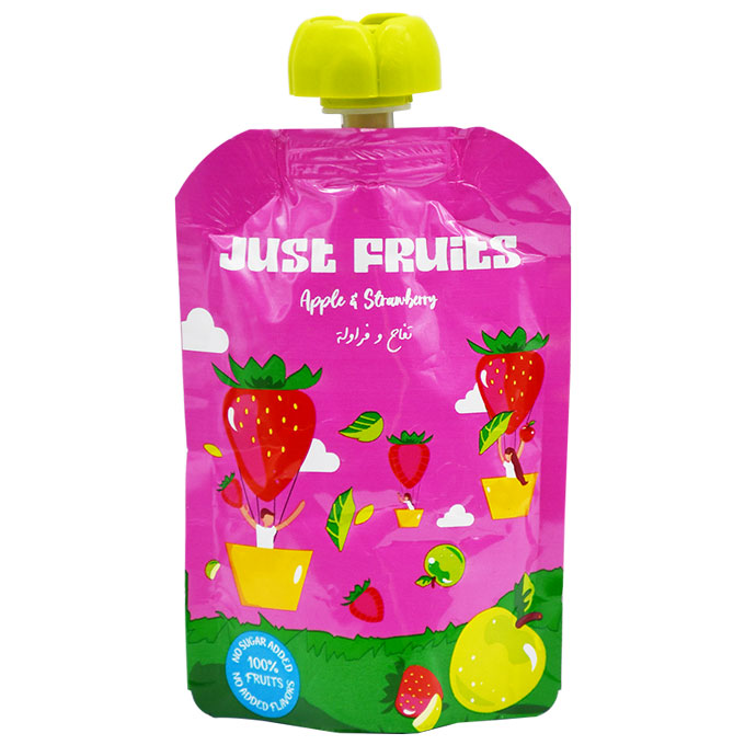 Just Fruits Apple and Strawberry Puree 110gm