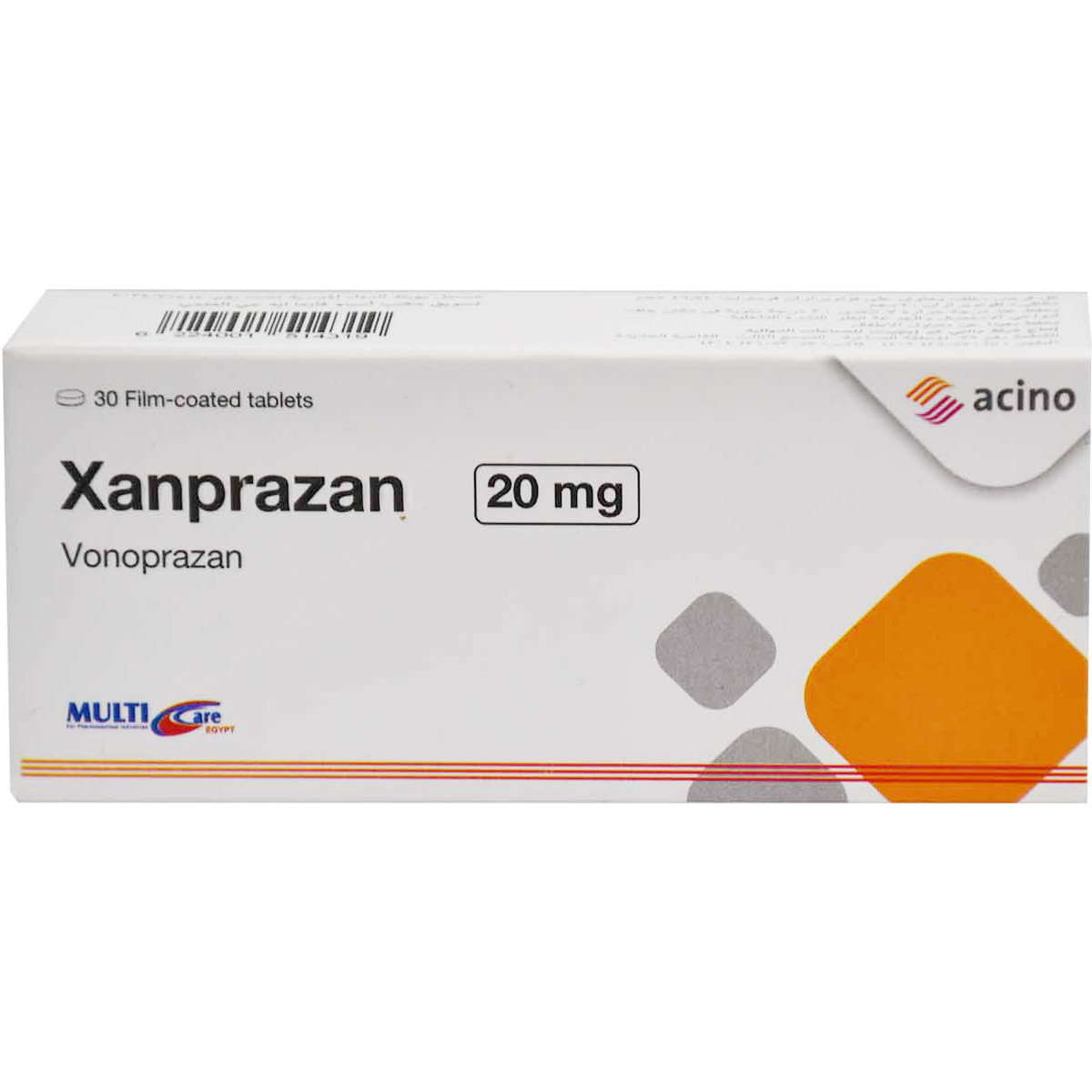 Xanprazan 20mg 30 Film Coated Tablets