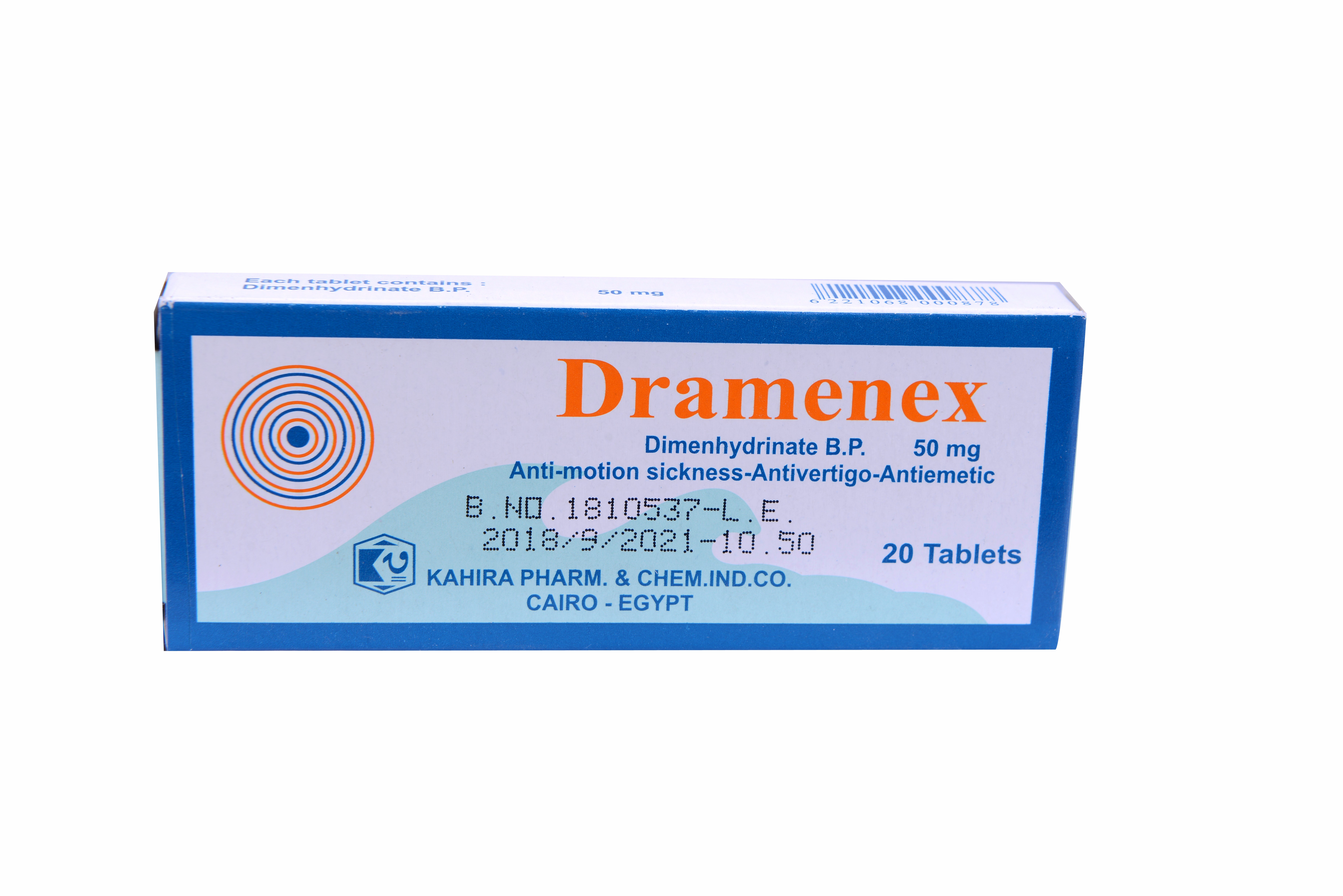 Dramenex 50mg 20 Tablets