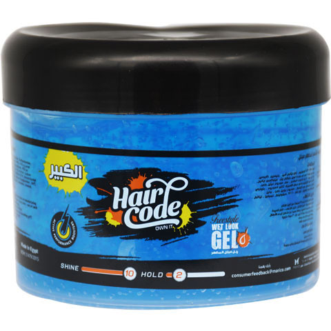 Hair Code Wet Look Blue Hair Jar Gel 475ml