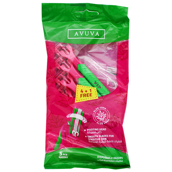 Avuva Disposable Razors 4+1 Piece Free Gift (Offer Pack)