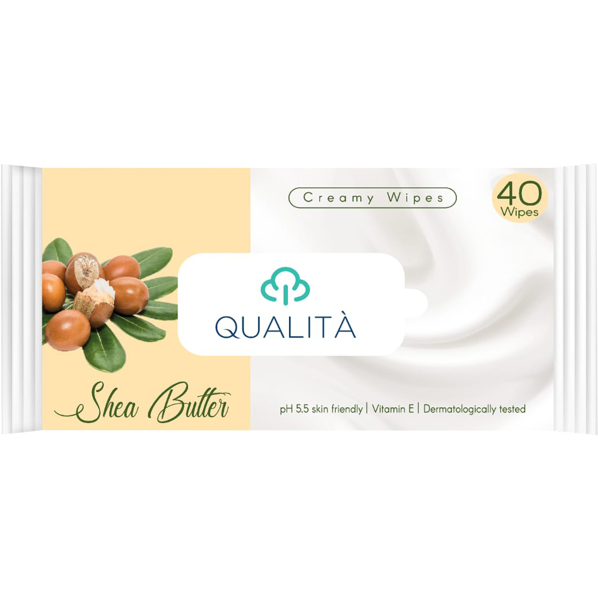 Qualita Creamy Wipes Shea Butter 40 Wipes