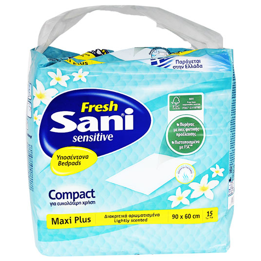 Sani Sensitive Fresh Bedpads Xlarge (90X60Cm) 15 pieces