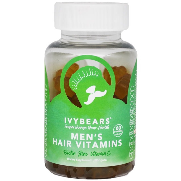 Ivybears Mens Hair Vitamins 60 Gummy