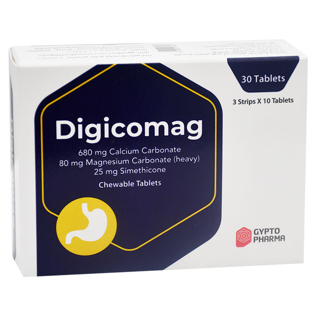 Digicomag(680+80+25)mg 30 Chewable Tablet