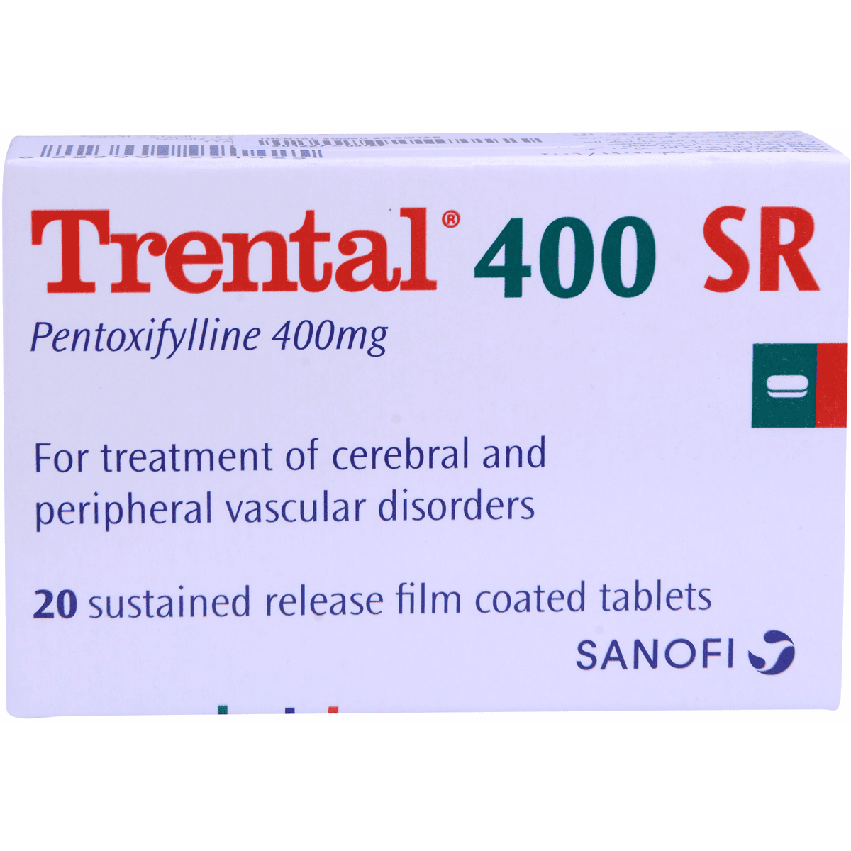 Trental 400mg SR (Sustained Release) 20 Tablets