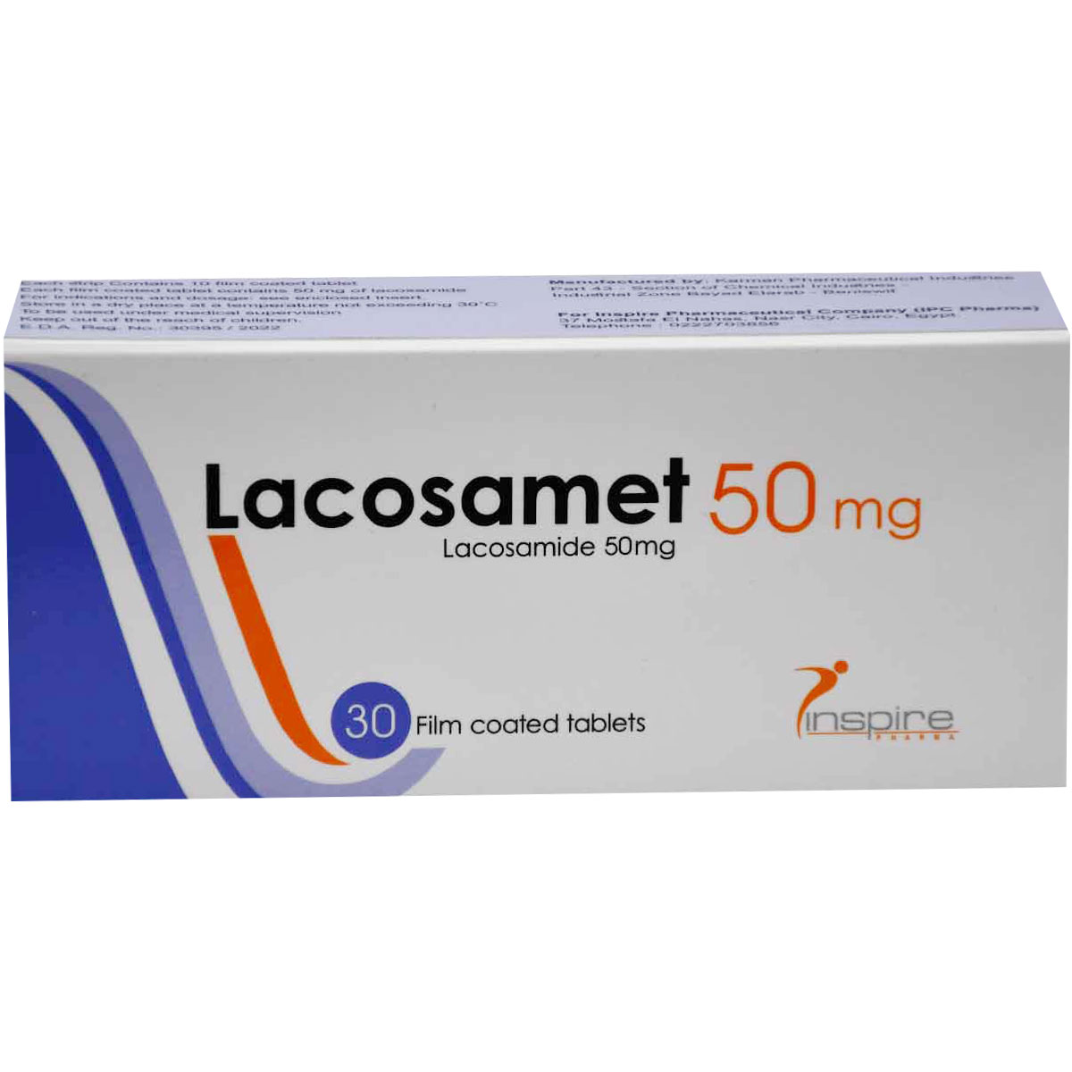 Lacosamet 50mg 30 Film Coated Tablets