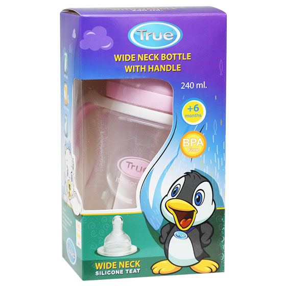 True Wide Neck Feeding Bottle (+6 Month) 180ml/2022115