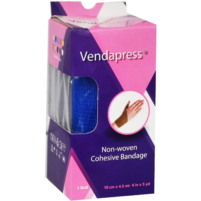 Vendapress Cohesive Bandage 10 Cm x 4.5 meter (Blue)