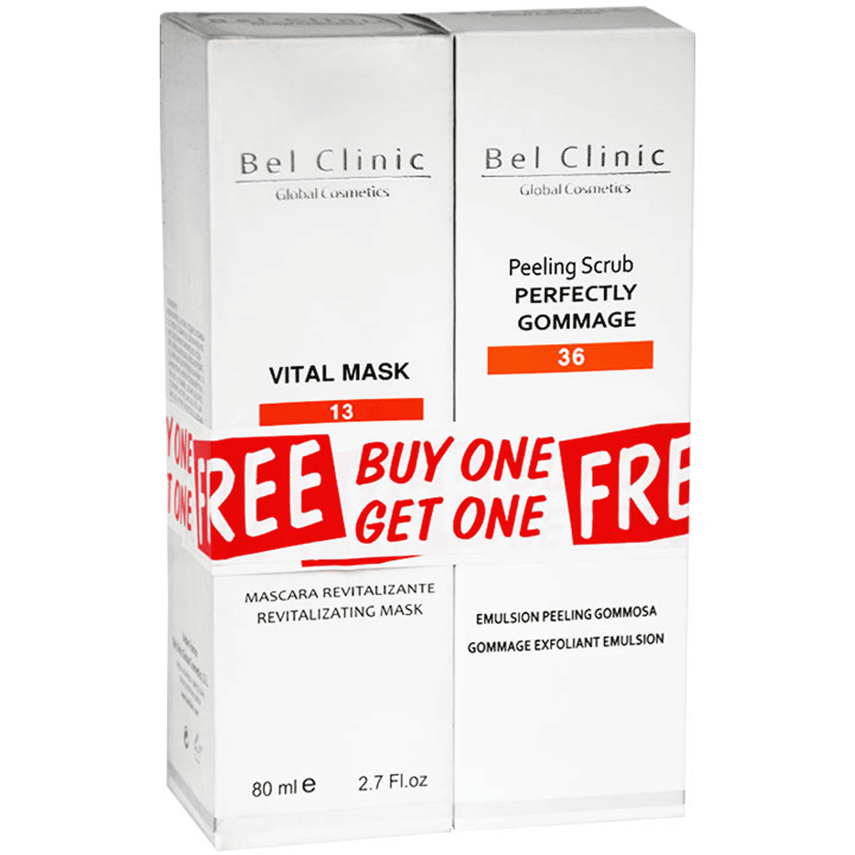 Belclinic ( Peeling Scrub 200ml + Vital Mask 80ml ) (Offer Pack)