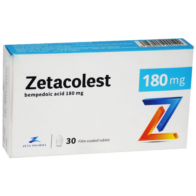 Zetacolest 180mg 30 Film Coated Tablets