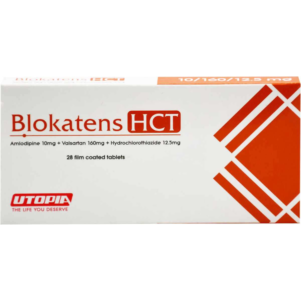 Blokatens HCT 10/160/12.5 mg 28 Film Coated Tablets