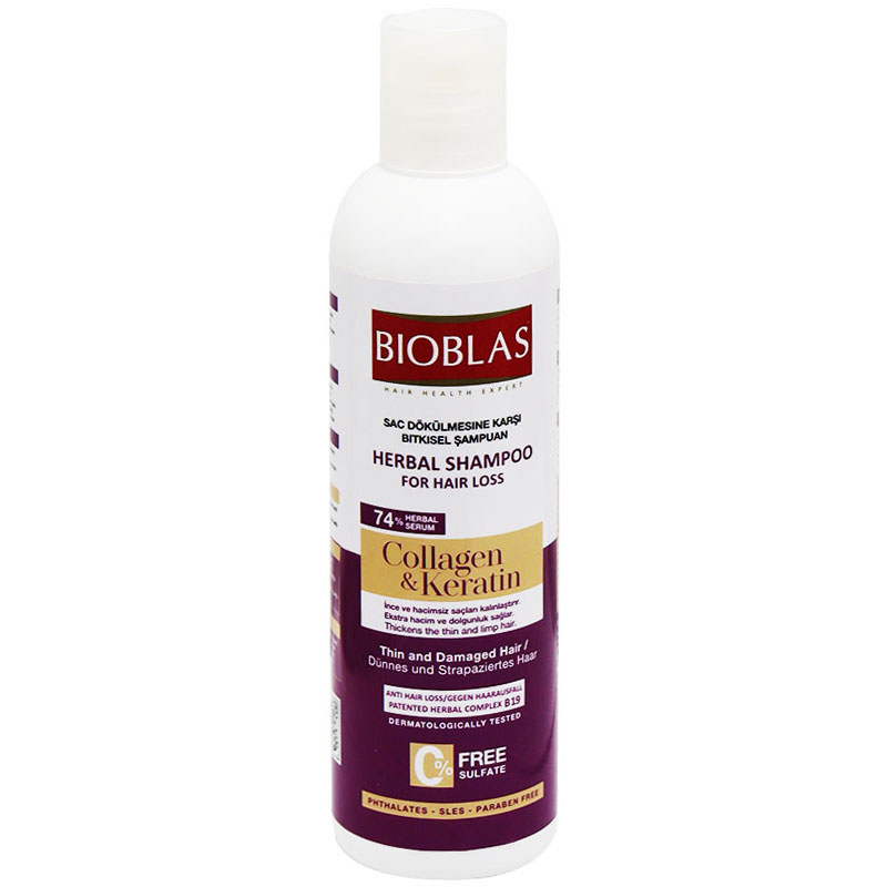 Bioblas Collagen and Keratin Anti Hair Loss Shampoo 300ml