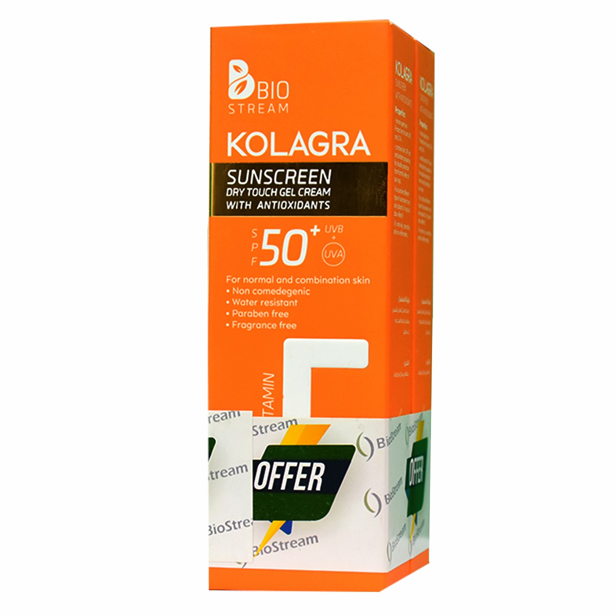 Kolagra E Sunscreen (SPF50+) Gel Cream50ml + Extra Pack 50ml Free Gift (Offer Pack)