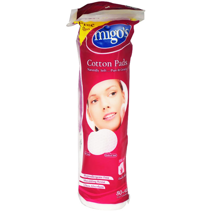 Migos Make Up Cotton Pads 80+40 pieces (Offer Pack)