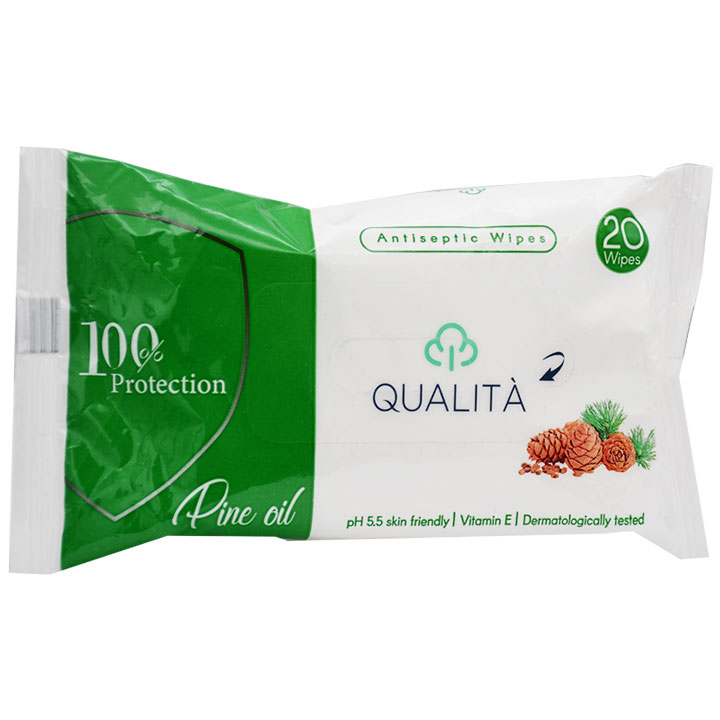 Qualita Antiseptic Wipes Pine Oil 20 Pieces