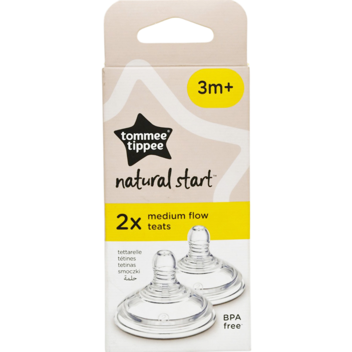 Tommee Tippee Natural Start Medium Flow Teat (3 Month+) 2 Pieces