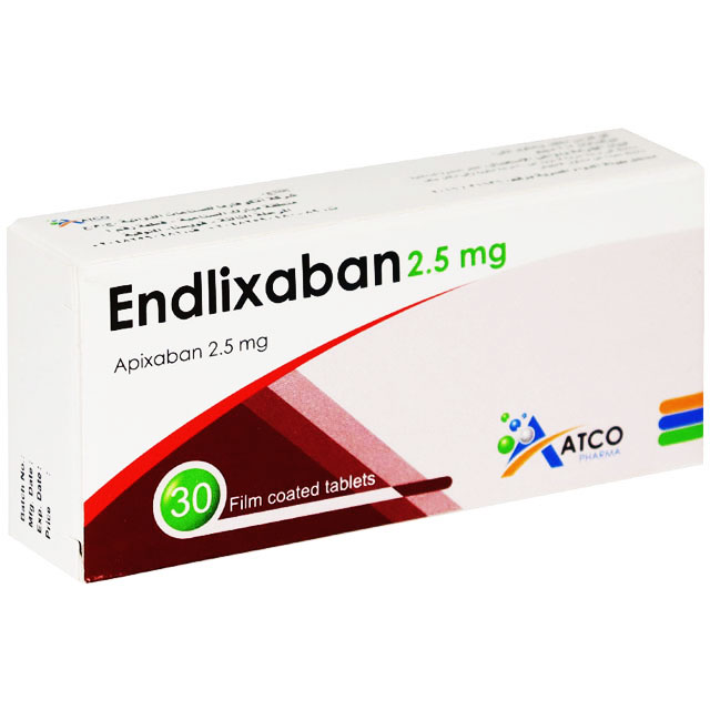 Endlixaban 2.5mg 30 Film Coated Tablets