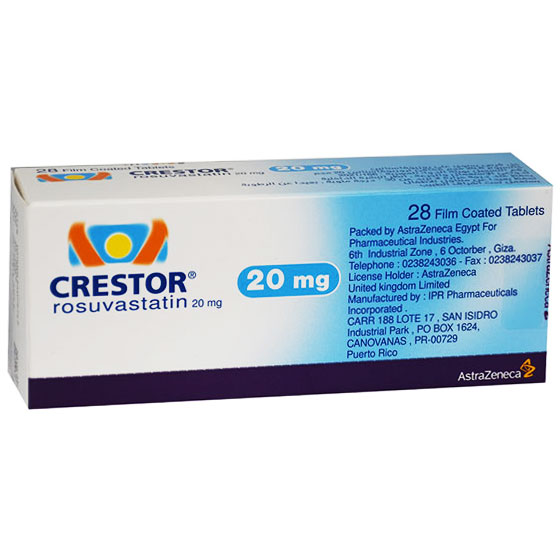 Crestor 20mg 28 Film Coated Tablets