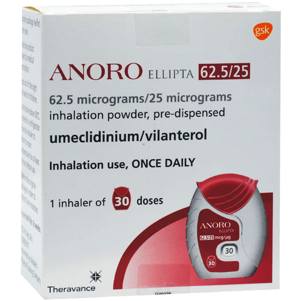Anoro 62.5&micro;/25&micro; 30 Dose Inhaler
