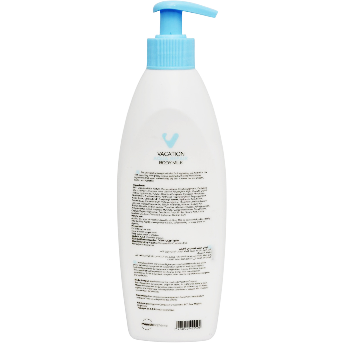 Vacation Aqua Repair Body Milk For All Skin Types 300ml image number 1