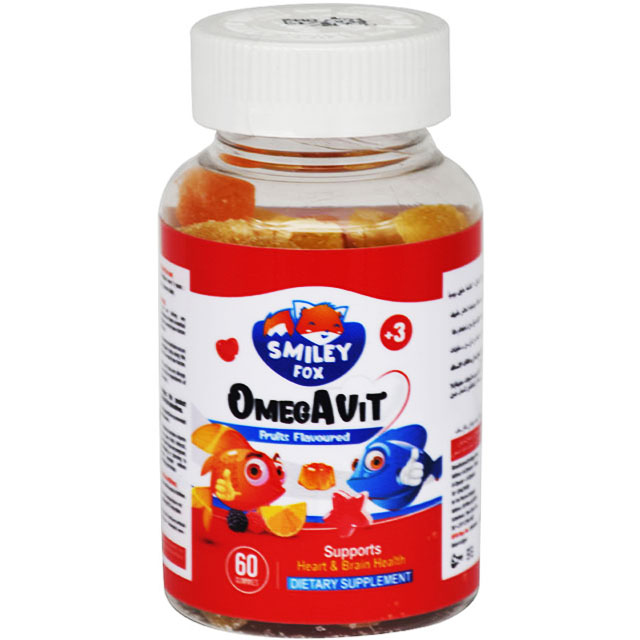 Smiley Fox Omega Vit Fruits Flavor 60 Gummy