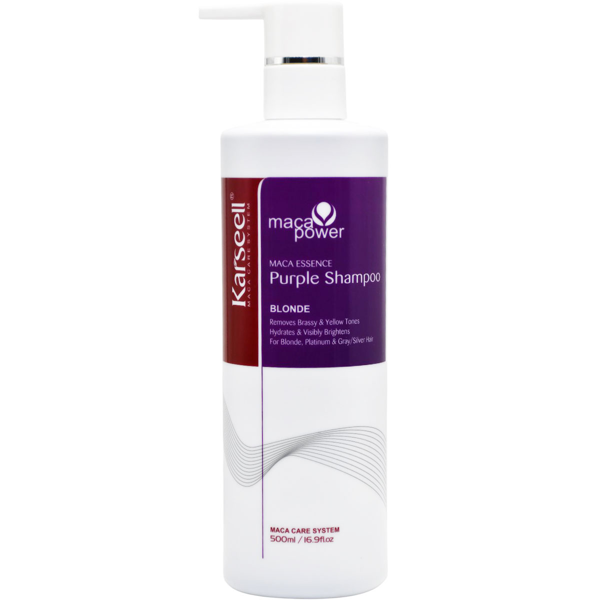 Karseell Maca Power Purple Shampoo for Blonde Hair 500ml