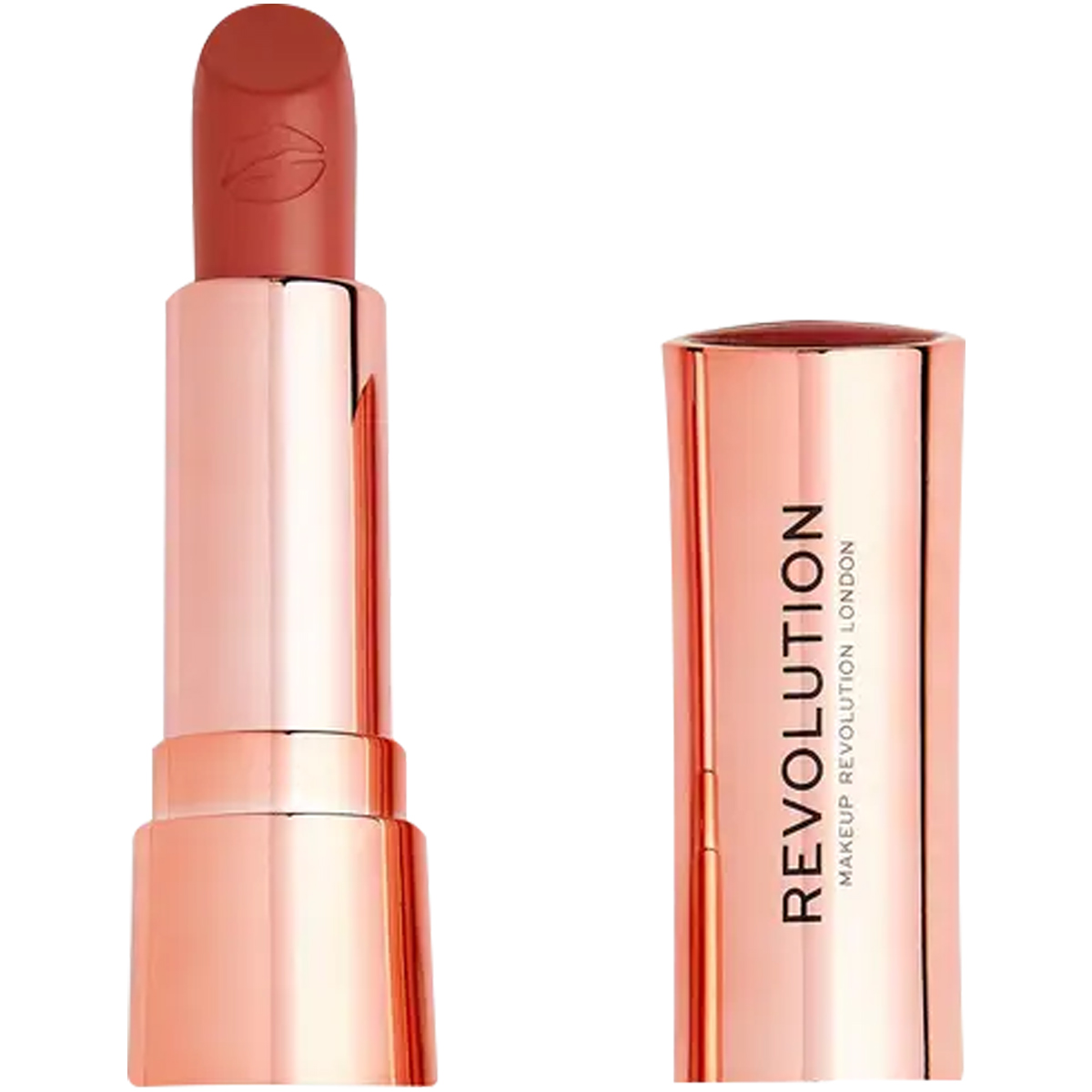 Revolution Kiss Lipstick Heart Race Peach Nude