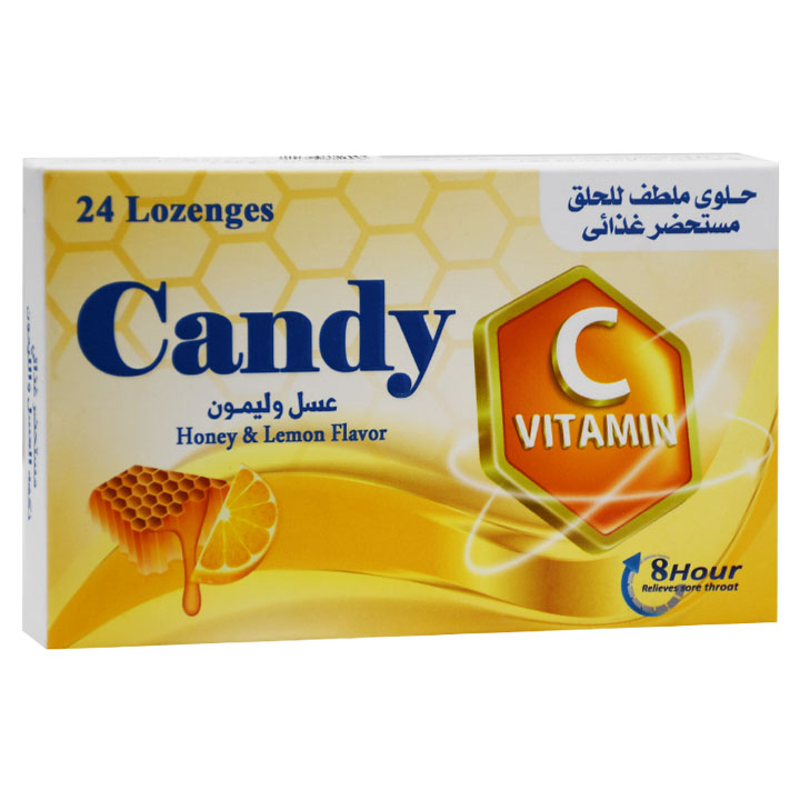 Candy Vitamin C Honey&Lemon Flavor 24 Lozenges