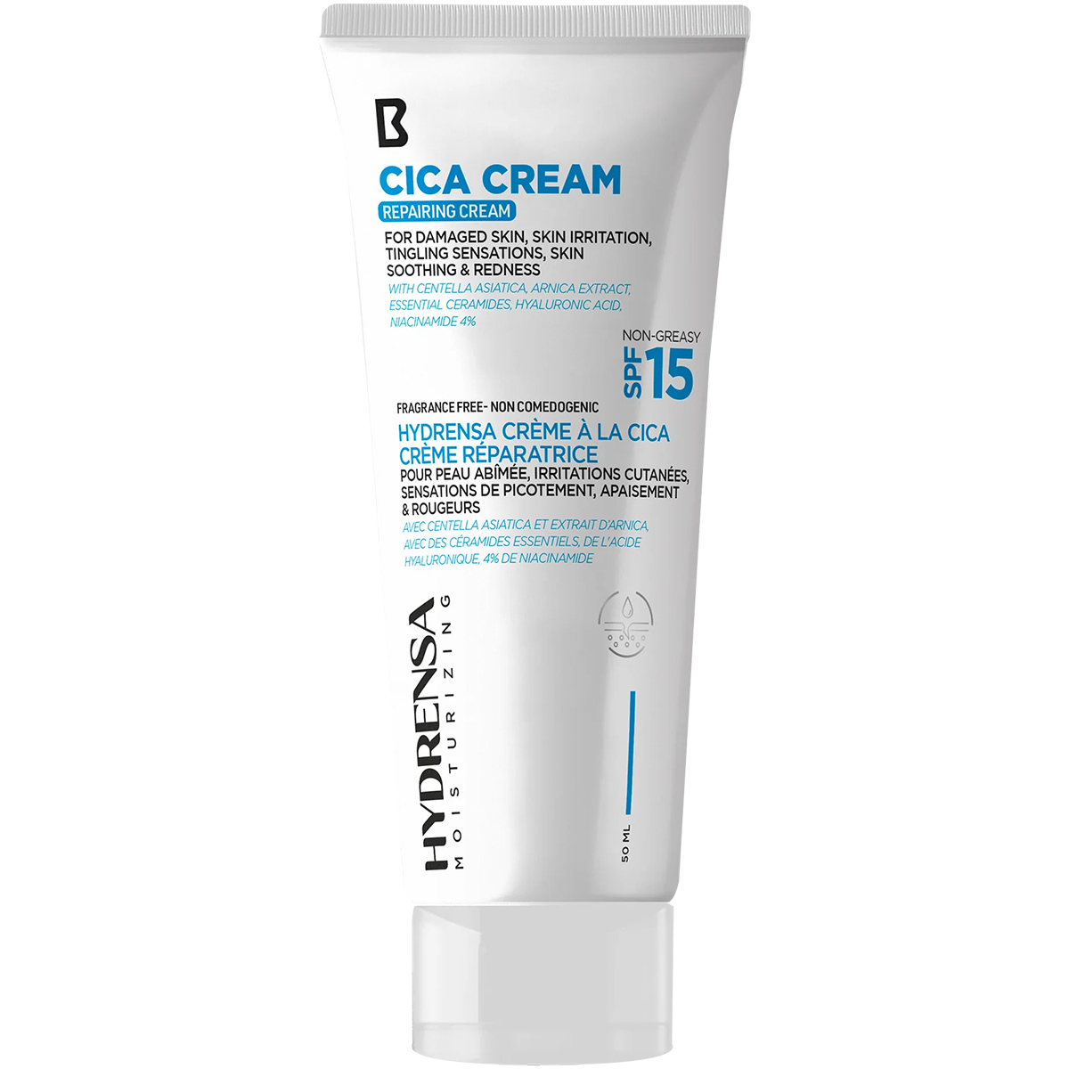 Hydrensa Moisturizing SPF(15) Cica Cream for Damaged Skin 50 ml