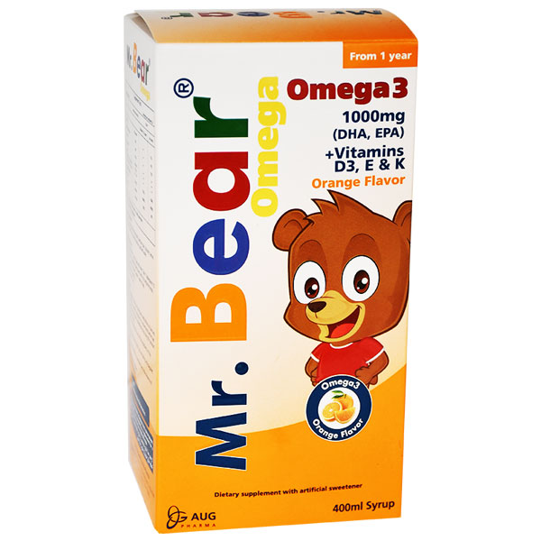Mr Bear Omega 3 (1 Year+) Orange Flavor Syrup 400ml