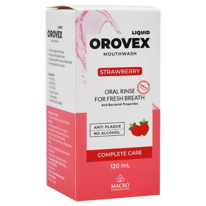 Orovex Strawberry Mouthwash 120ml