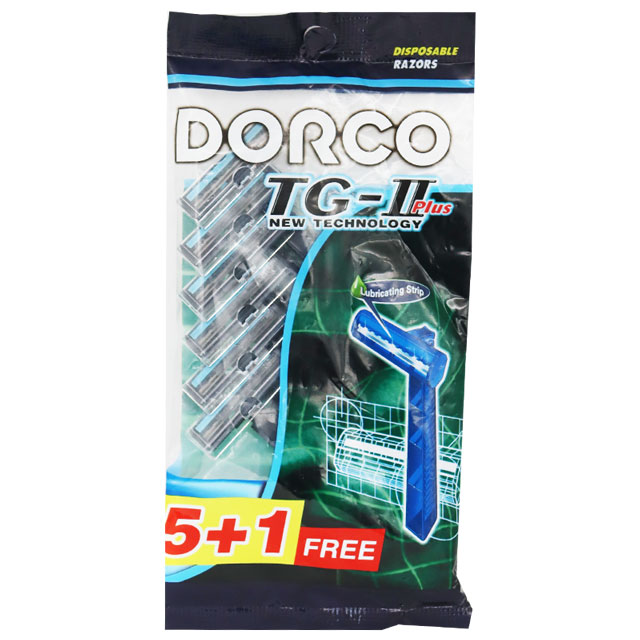 Dorco Tg-II Plus Disposable Razor 5+1 Pieces (Offer Pack)