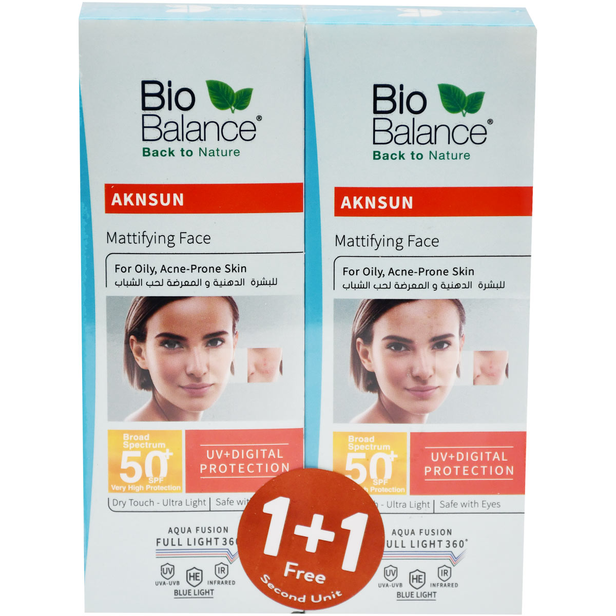 Bio Balance Aknesun Mattifying Face Spf (50+) Sunscreen 40ml 1+1 (Offer Pack)
