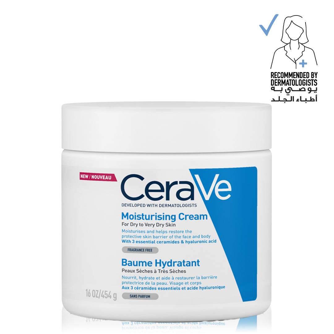 Cerave Moisturizing Cream For Dry Skin With Hyaluronic Acid 454gm