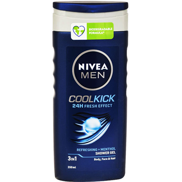 Nivea Shower Gel For Men Coolkick Hair & Body 250ml