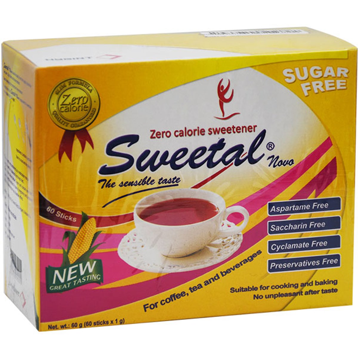Sweetal Zero Calorie Sweetener 60 Sachets 1gm