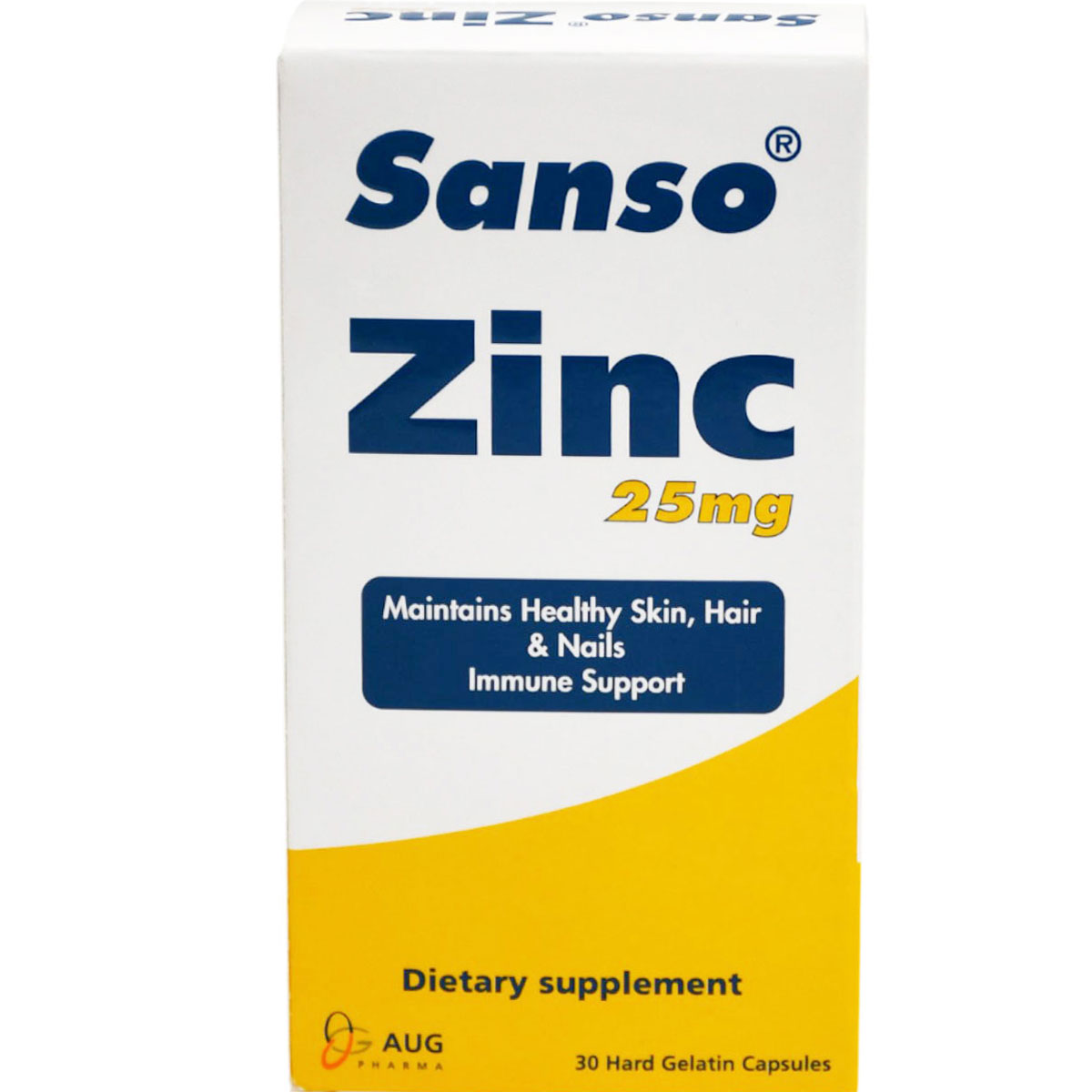 Sanso Zinc 25mg 30 Hard Gelatin Capsules