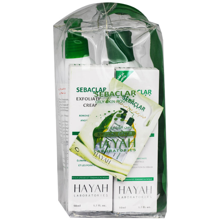 Sebaclar (Cleansing Gel+Tonic Lotion) 200ml + (Exofoliationg Cream+Hydra Cream) 50ml (Offer Pack)