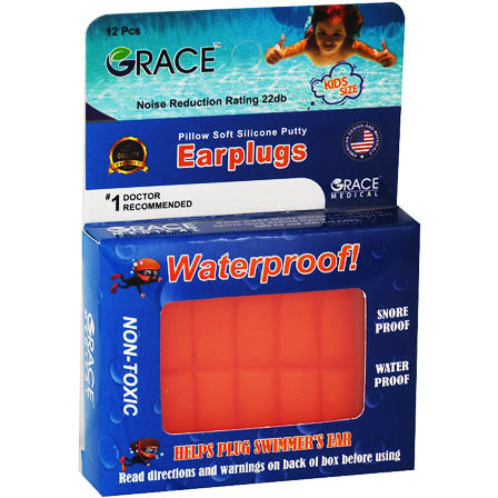 Grace Silicone Ear Plugs For Kids 12 pieces