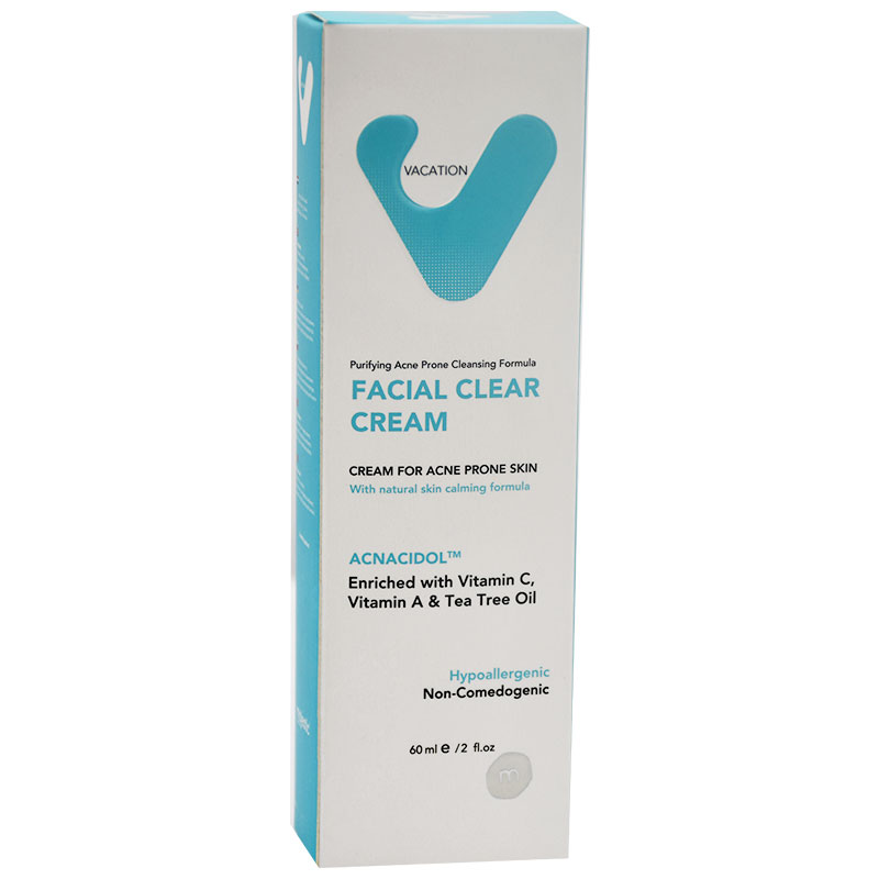 Vacation Facial Clear Cream For Acne Prone Skin 60ml