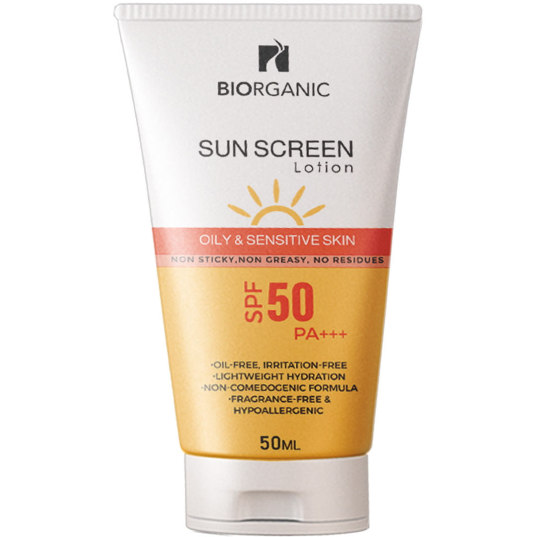 Biorganic Sun Screen SPF(50+) Lotion for Oily and Sensitive Skin 50ml