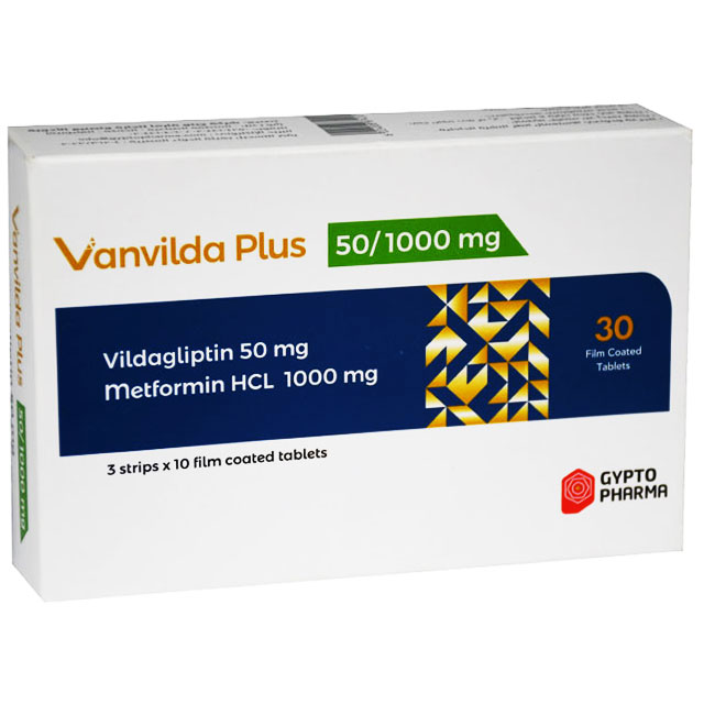 Vanvilda Plus 50/1000mg 30 Film Coated Tablets