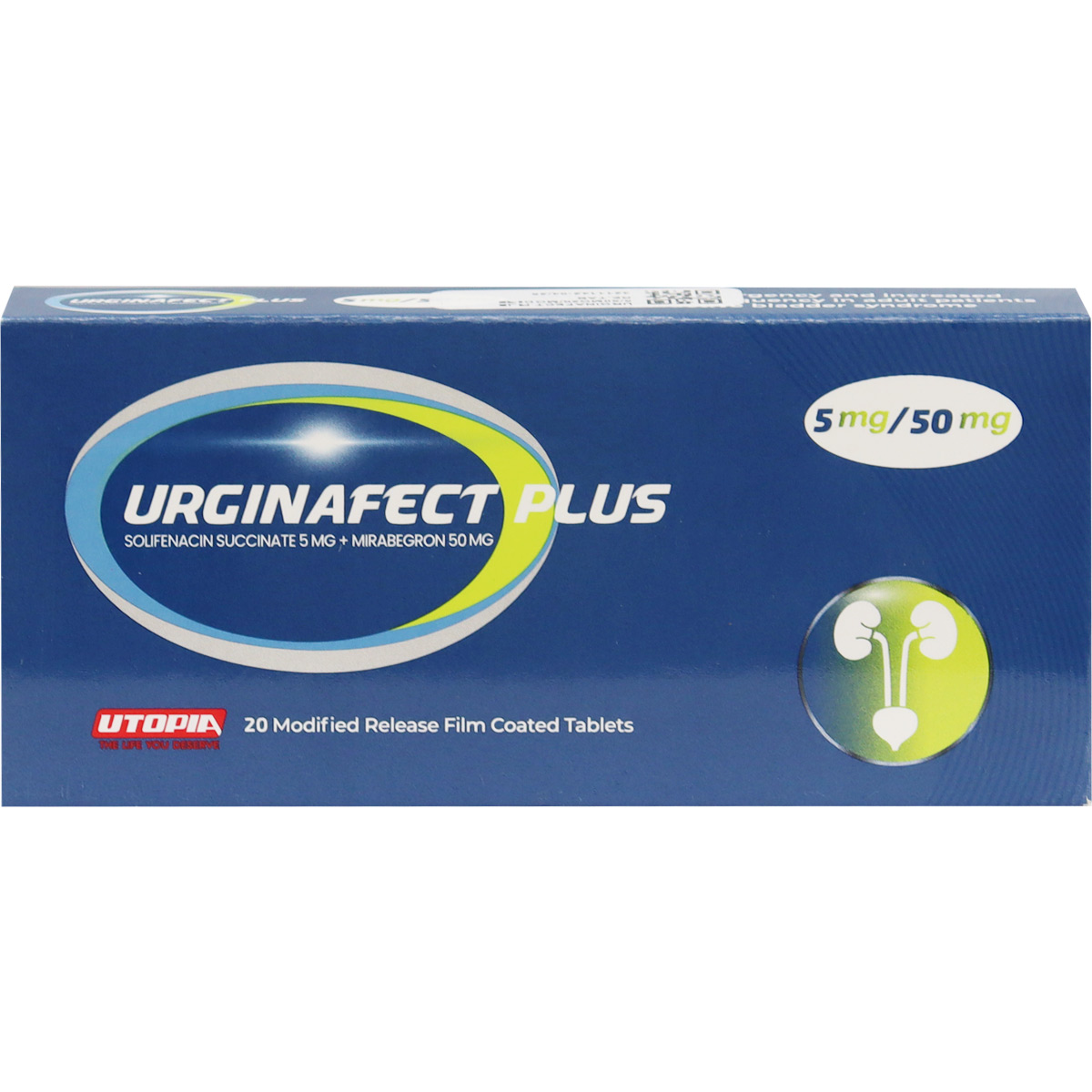 Urginafect Plus 5 mg/50 mg 20 Tablets