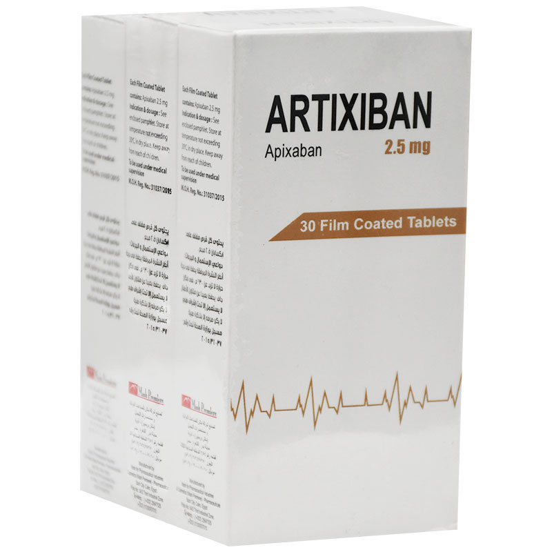 Artixiban 2.5mg 30 Film Coated Tablet 2 Packs+1 Free Gift (Offer Pack)