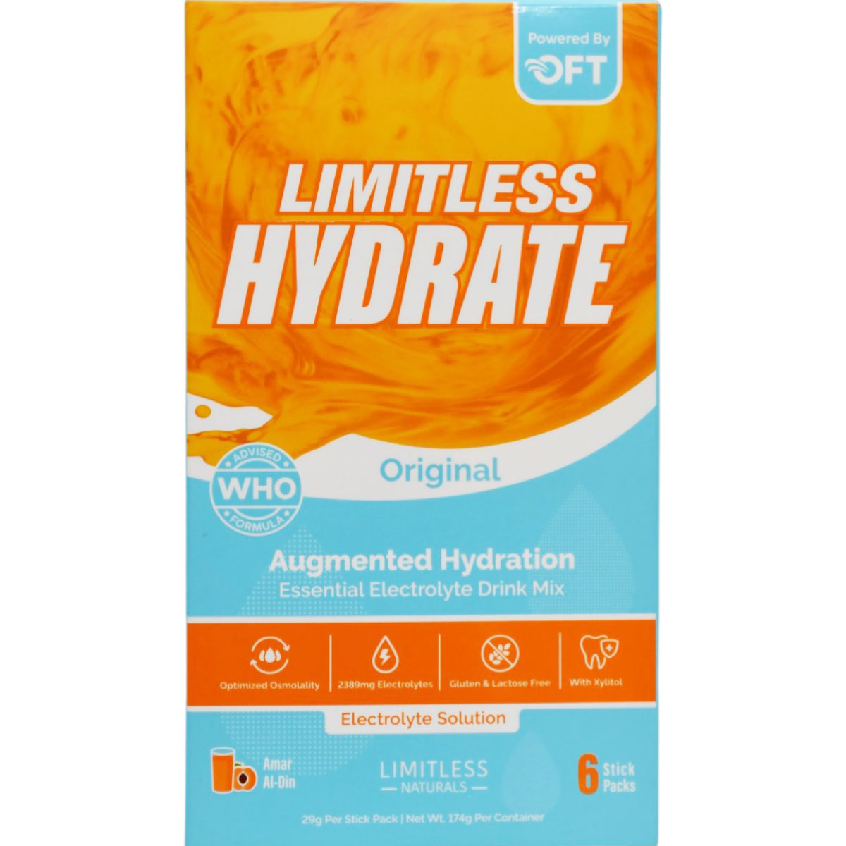Limitless Hydrate Original Amar Al Din Flavor 6 Sticks image number 0