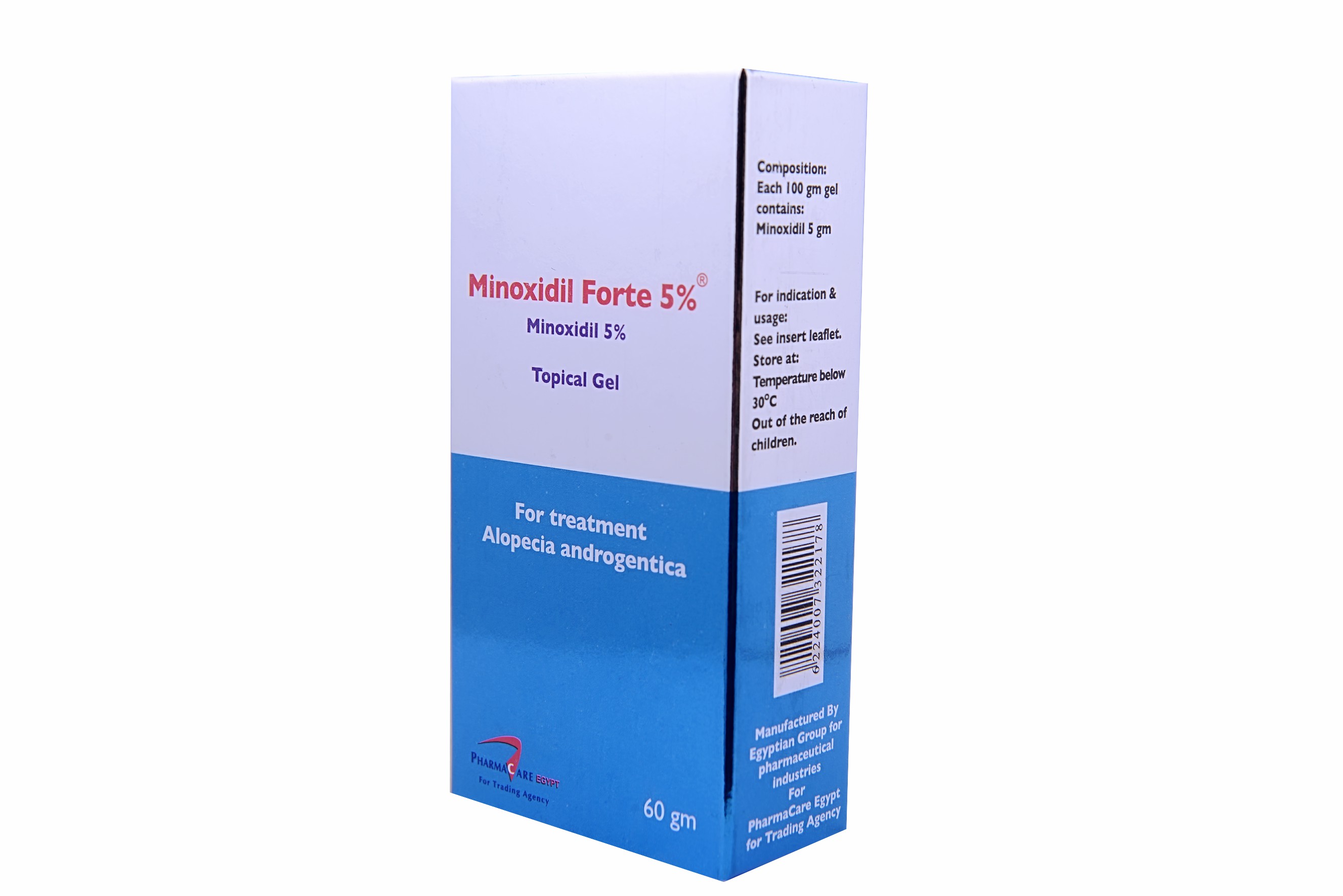 Minoxidil Forte 5% Topical Gel for Alopecia 60gm