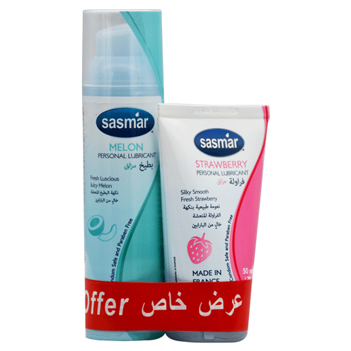 Sasmar Water Based Lubricant Melon 60ml+50ml Free Gift (Offer Pack)