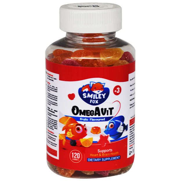 Smiley Fox Omega Vit Fruits Flavor 120 Gummy